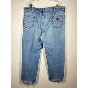 Carhartt Relaxed Fit Jeans Mens 44x30 (Actual 43x29) Distressed Thrashed Patched